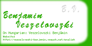 benjamin veszelovszki business card
