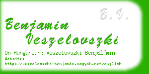 benjamin veszelovszki business card